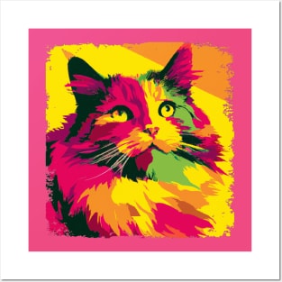 Norwegian Forest Cat Pop Art - Cat Lover Gift Posters and Art